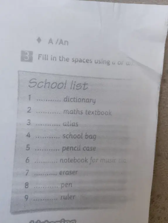 Заполни пропуски, используя a или an.