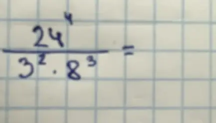 Как решить пример (24^4)/(3^2*8^3)?