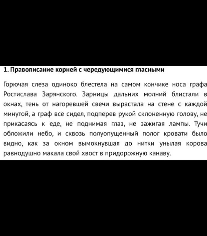 Можешь ли ты найти слова с чередующимися гласными в корне в данном тексте?