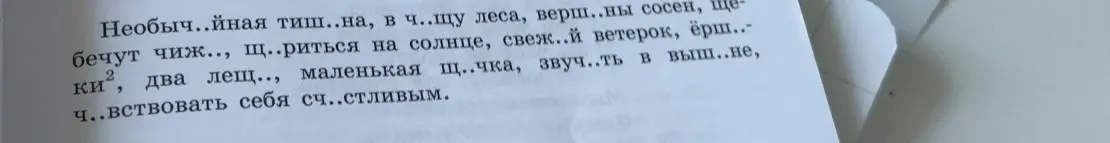 Вставь пропущенные буквы в слова.