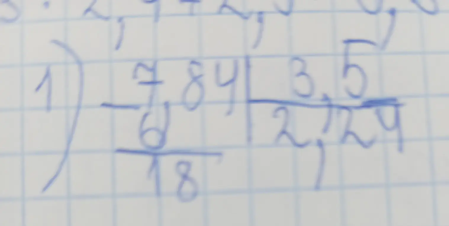 Раздели 7,84 на 3,5 столбиком