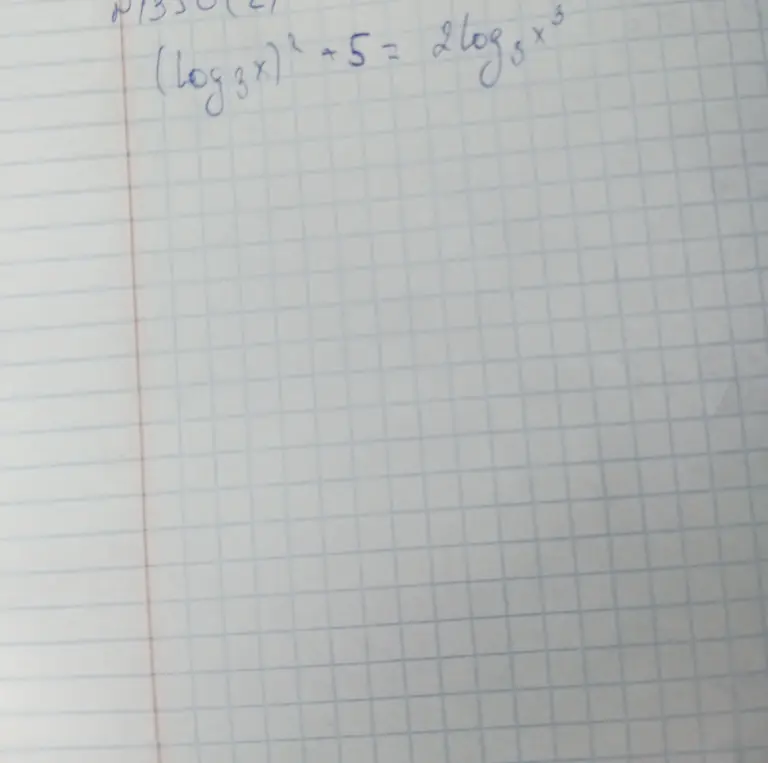 Реши уравнение (log3x)² + 5 = 2log3x³
