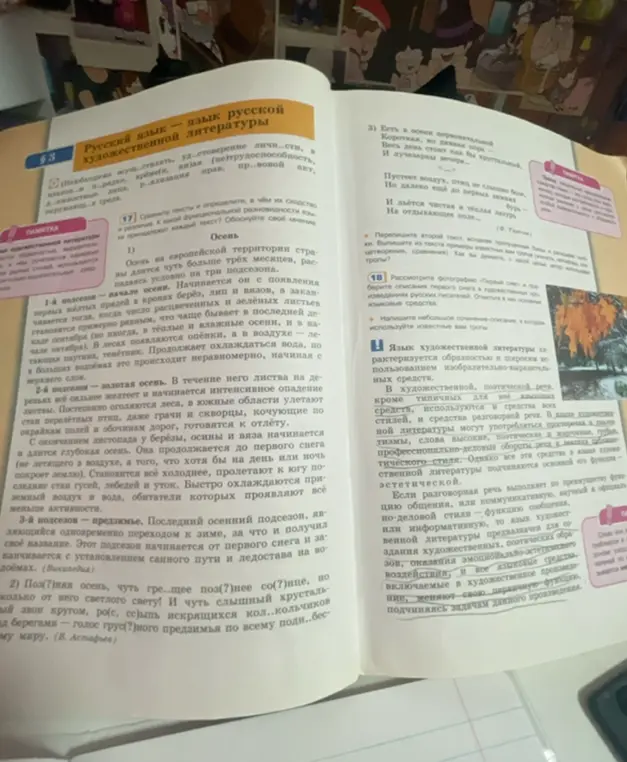 Определи, в чём сходство и различие текстов про осень