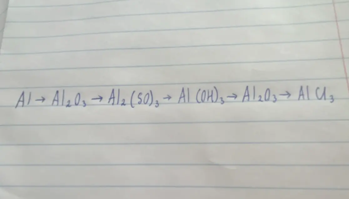 Можешь ли ты составить уравнения реакций Al→ Al2O3 → Al2 (50)3→ Al(OH)3 → Al2O3 → Al 3?