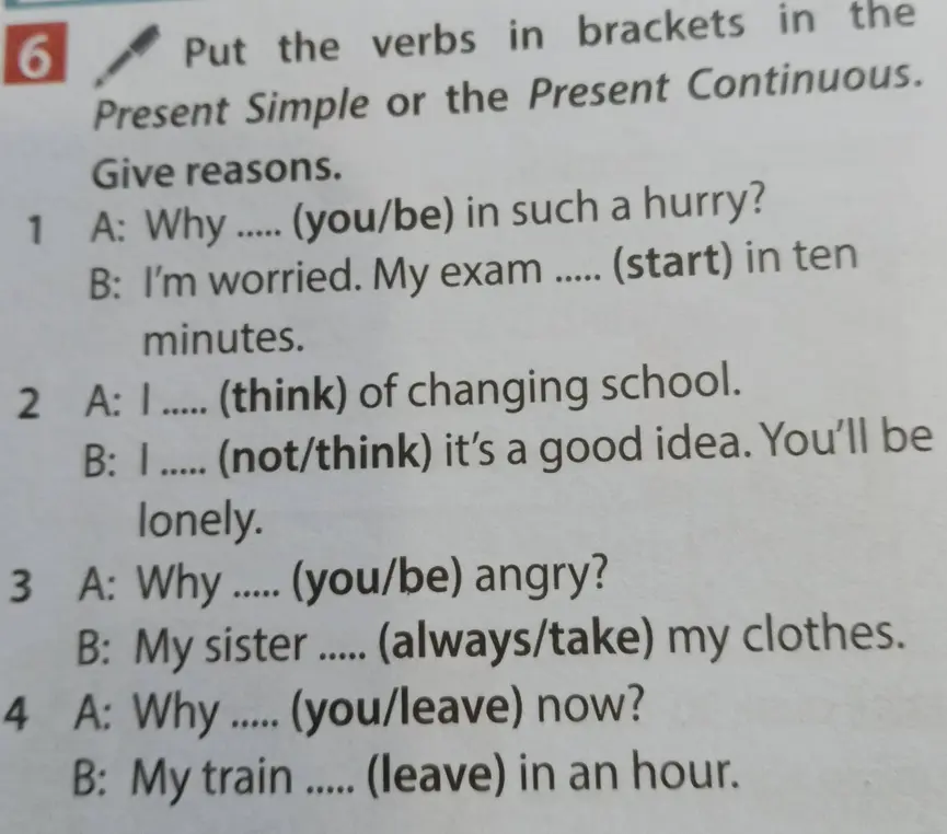 Определи Present Simple или Present Continuous в предложении Why ... (you/be) in such a hurry?