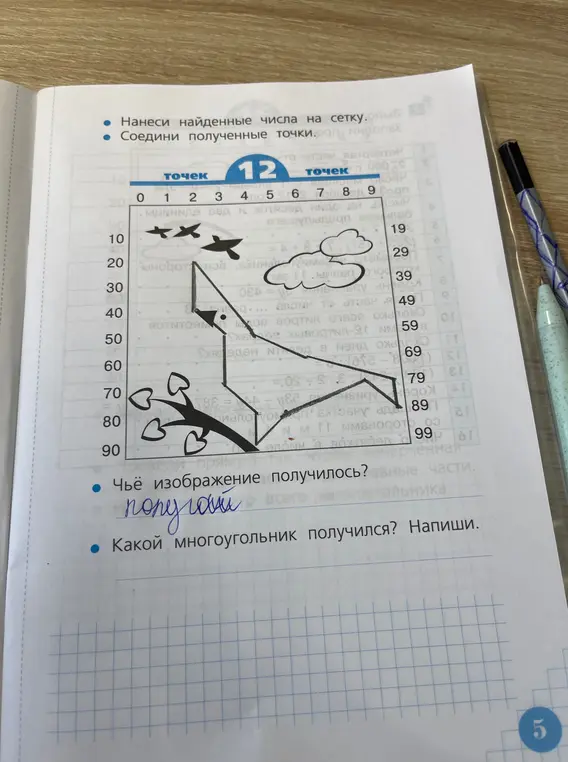 Назови, чьё изображение получилось и какой многоугольник получился