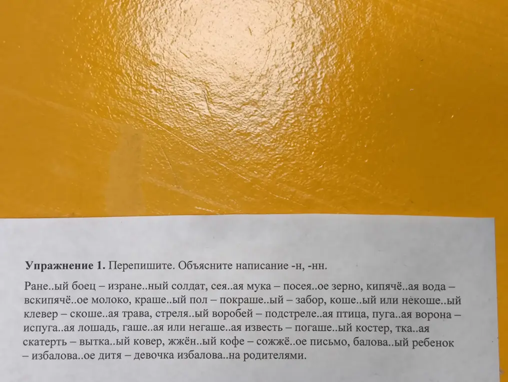 Ты просишь объяснить, как написать слова в упражнении с -н- и -нн-