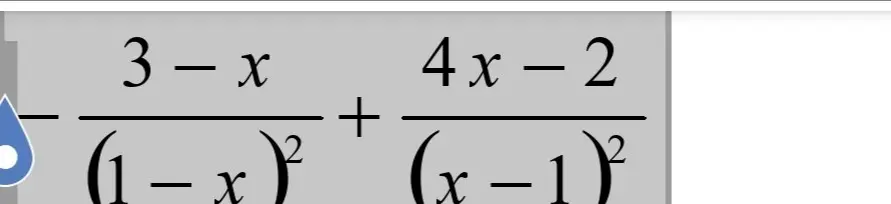 Упрости выражение - (3-x)/(1-x)^2 + (4x-2)/(x-1)^2