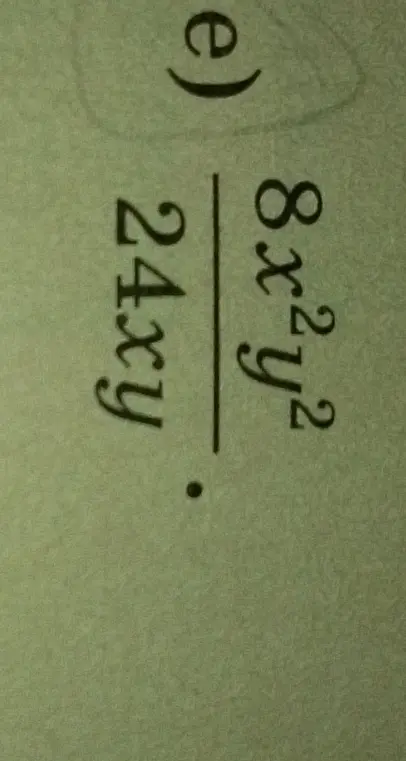Можешь ли ты упростить выражение 8x²y² деленное на 24xy?