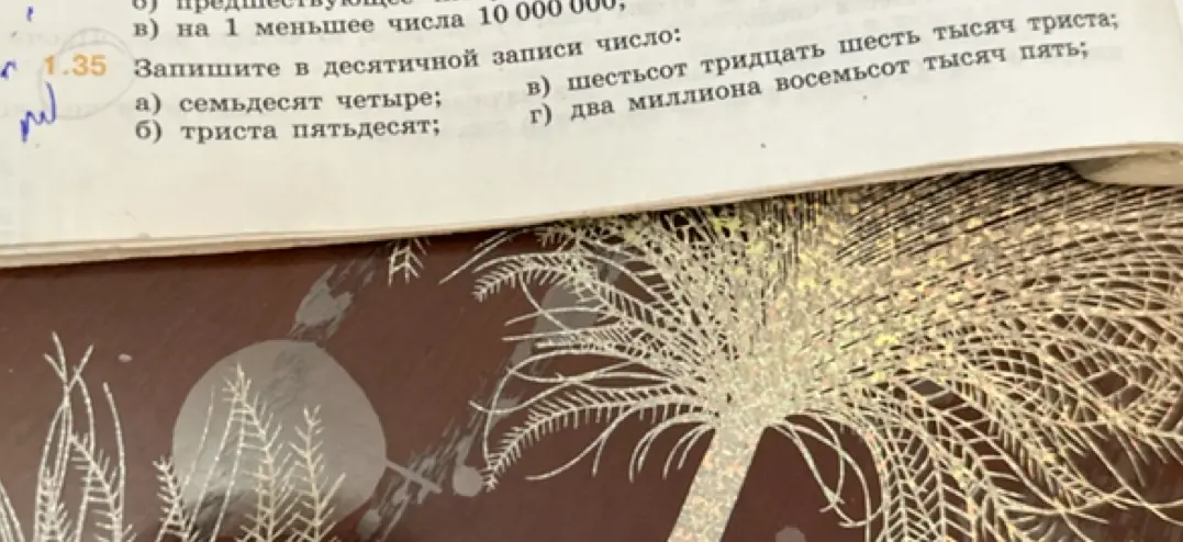 Запиши в десятичной записи число: семьдесят четыре