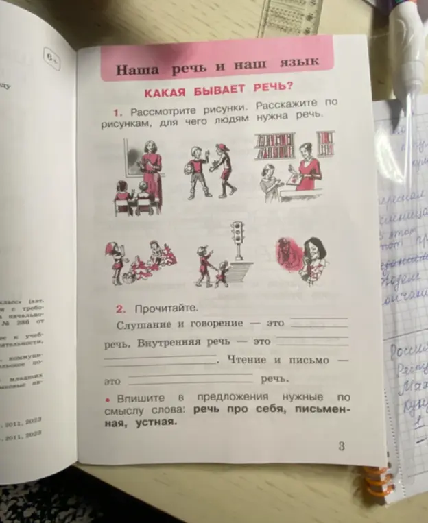 Расскажи по рисункам, для чего людям нужна речь.