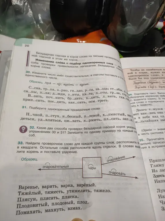 Выполни упражнения 30, 31, 32 и 33