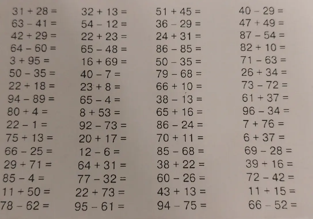 Реши примеры: 31 + 28 =
