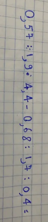Можешь решить пример 0,57+1,9+4,4-0,68+1,5=?