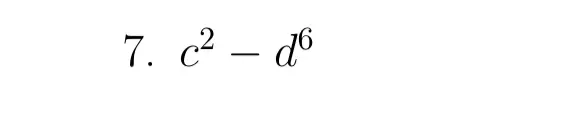 Как разложить на множители выражение c² - d⁶?