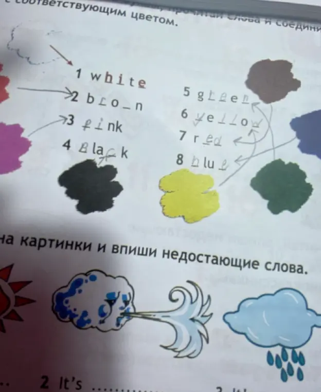 Заполни пропуски в словах: 2 bro_n