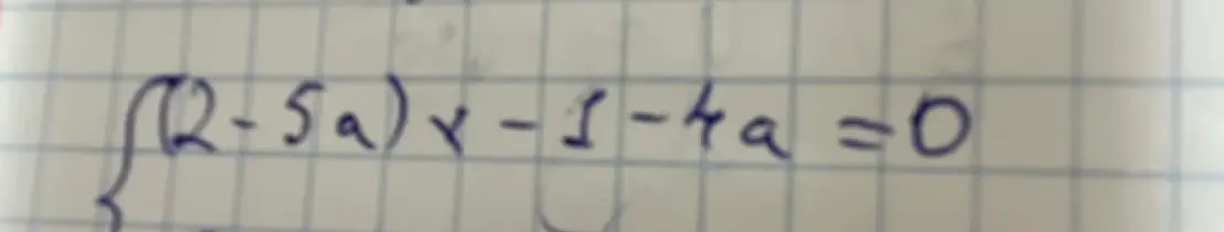 Можешь ли ты решить уравнение (2-5a)x - 1 - 4a = 0?