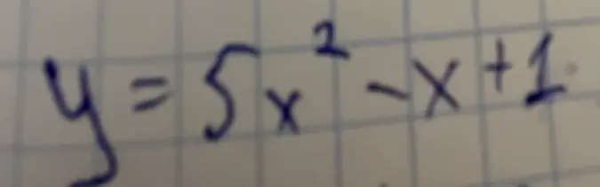 Найти область значений функции y = 5x² - x + 1
