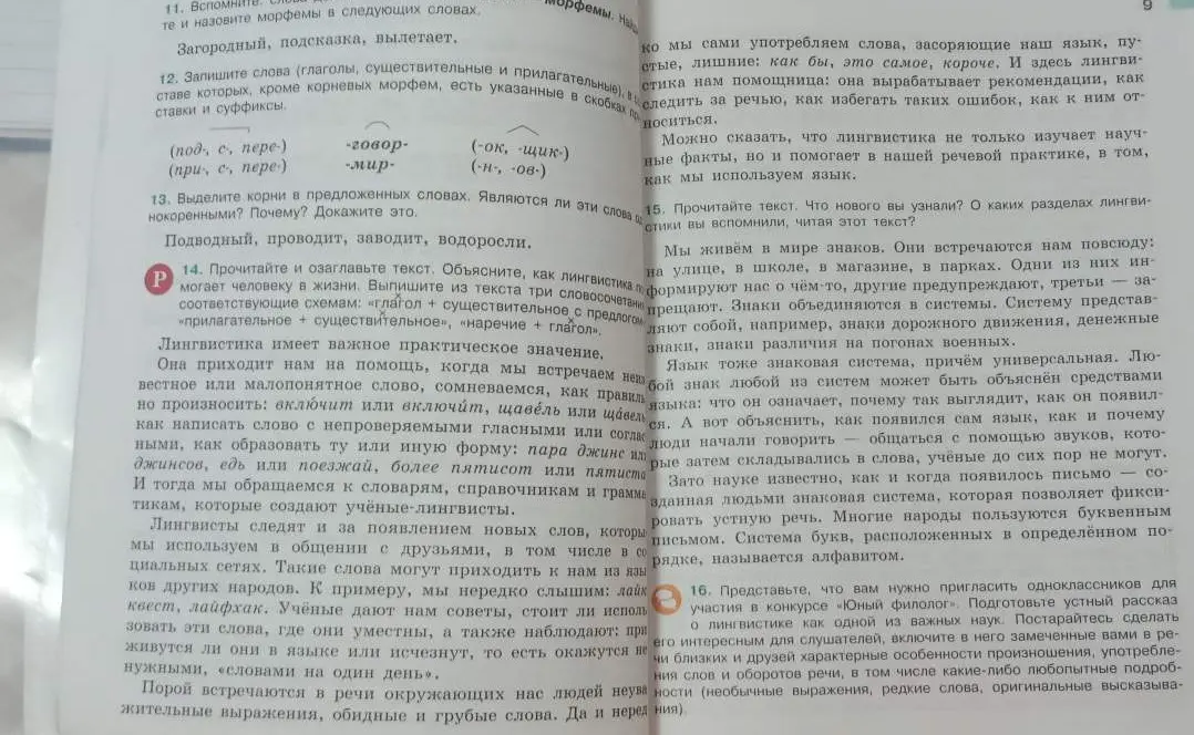 Выполни задания 11-14 из учебника русского языка за 5 класс
