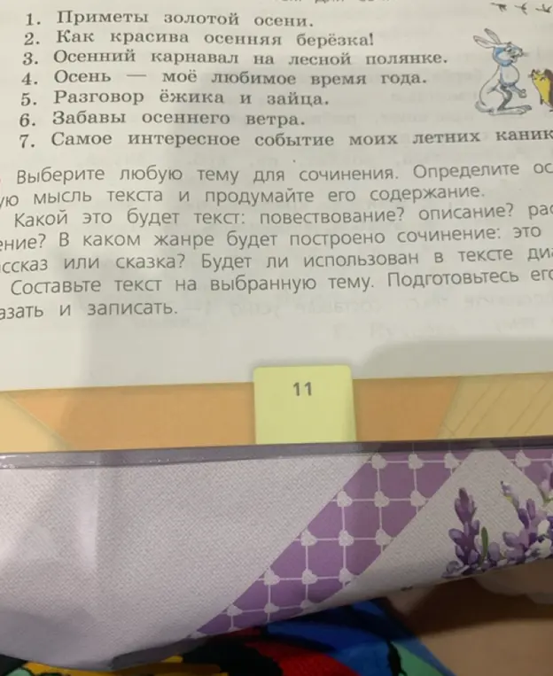 Предложи темы для сочинения.