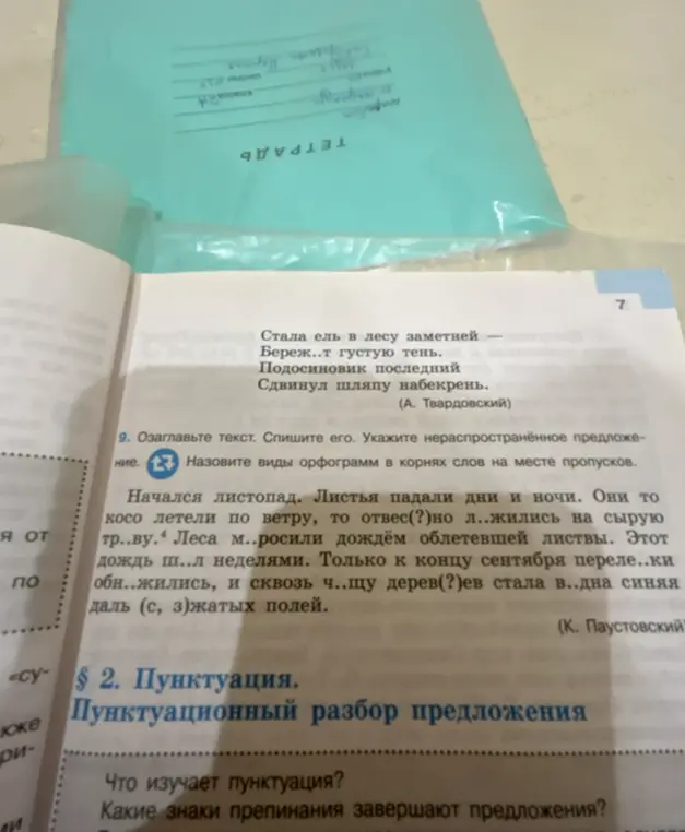 Озаглавь текст. Спиши его. Укажи нераспространённое предложение.