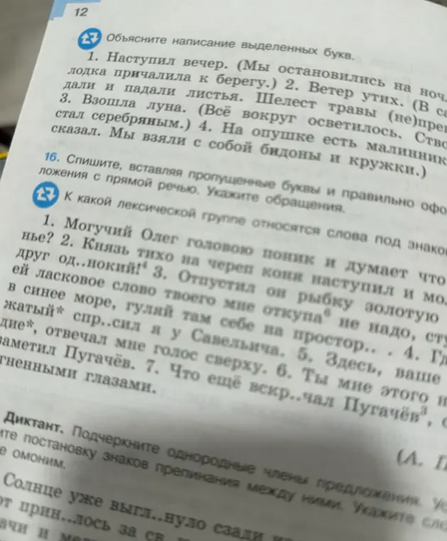 Объясни написание выделенных букв в упражнении?