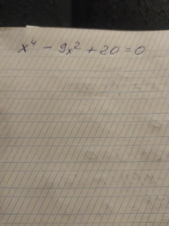 Реши уравнение x⁴ - 9x² + 20 = 0