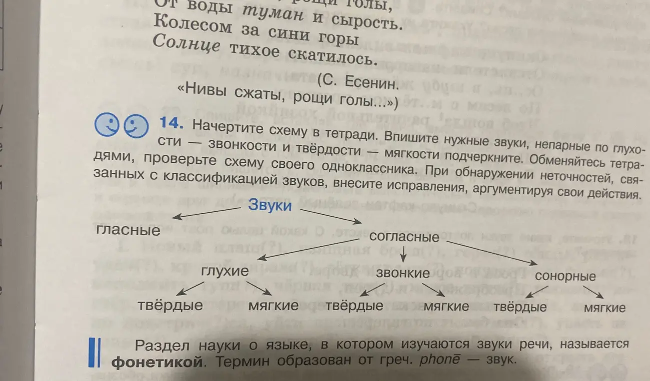 Начерти схему в тетради и впиши нужные звуки, непарные по глухости-звонкости и твёрдости.