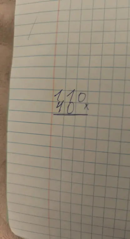 Выполни умножение столбиком 110 на 40