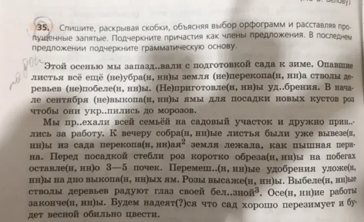 Спиши текст, раскрывая скобки, объясняя выбор орфограмм и расставляя пропущенные запятые