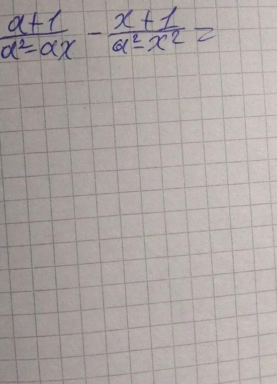 Помоги решить пример (x+1)/(x²-x) - (x+1)/(x²-x²)