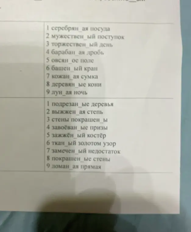 Выбери букву Н или НН для вставки в слова.