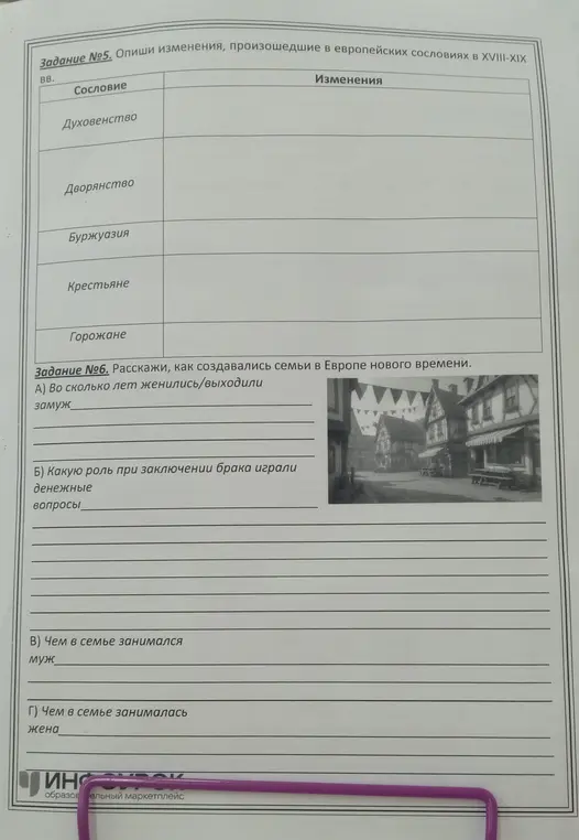 Объясни, какие изменения произошли в европейских сословиях в XVIII-XIX вв. и расскажи, как создавались семьи в Европе нового времени.
