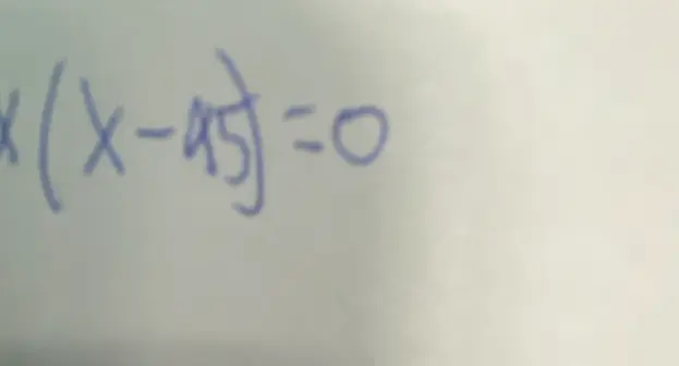Помоги мне решить уравнение x(x-45) = 0