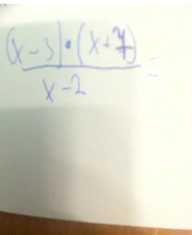 Упрости выражение (x-3)*(x+4) / (x-2)