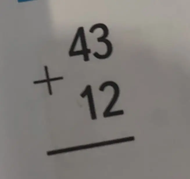 Помоги сложить 43 и 12