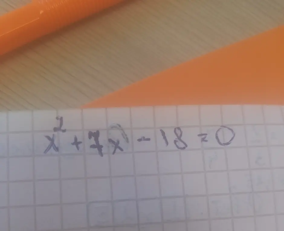 Найди корни уравнения x² + 7x - 18 = 0
