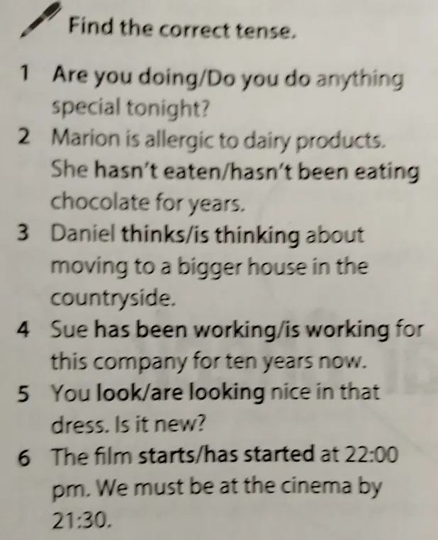 Выбери правильное время в предложении 'Are you doing/Do you do anything special tonight?'