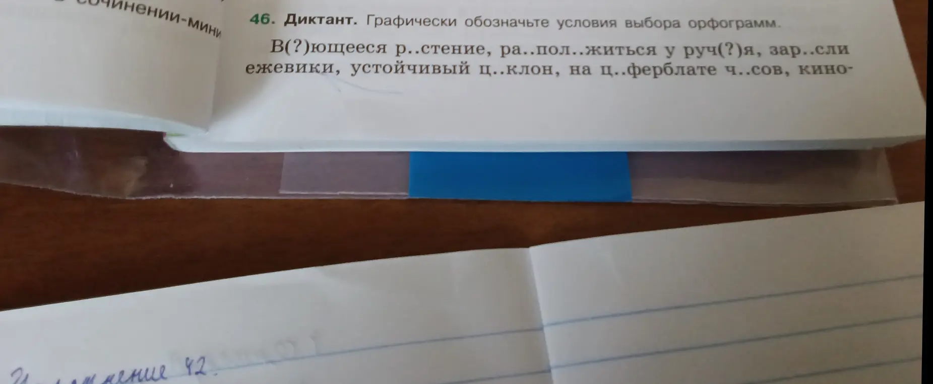 Ты просишь вставить пропущенные буквы в словах и графически обозначить условия выбора орфограмм из упражнения.