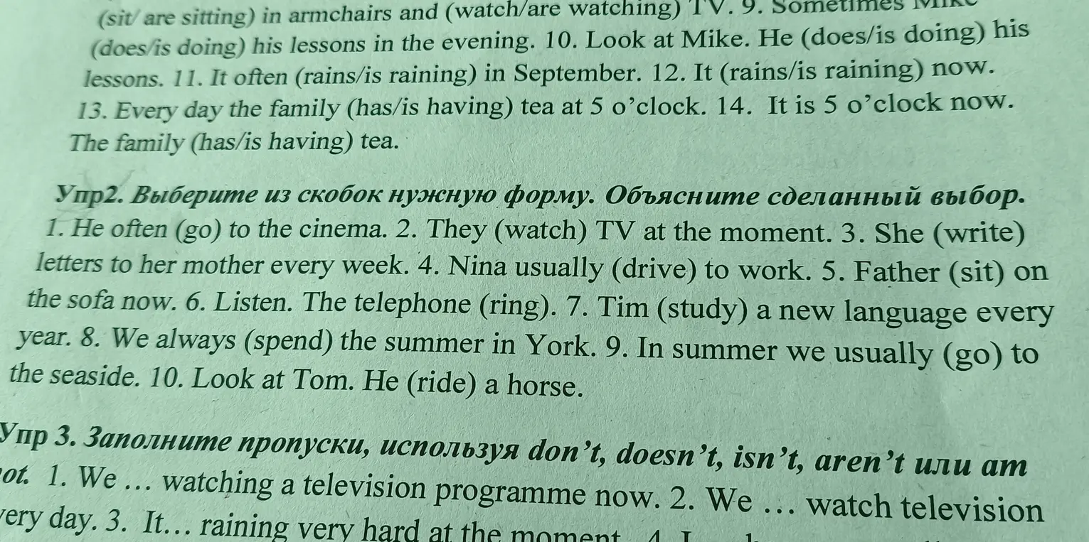 Выбери из скобок нужную форму в предложении 'He often (go) to the cinema.'
