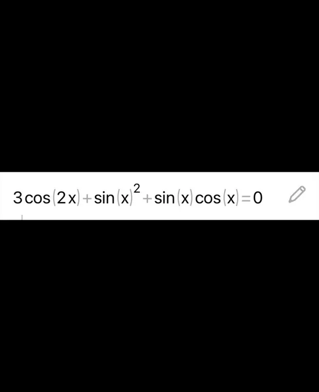 Как решить уравнение 3cos(2x) + sin(x)² + sin(x)cos(x) = 0?