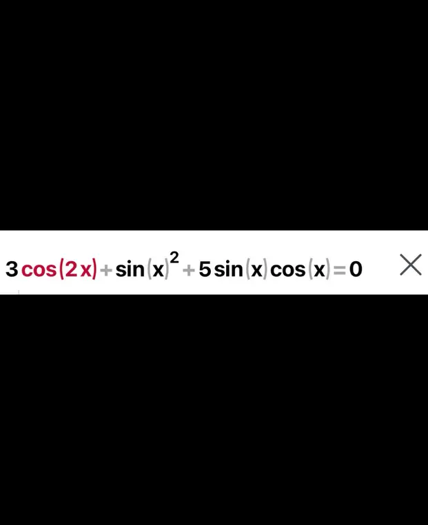 Как решить уравнение $3 cos(2x)+sin(x)²+5sin(x)cos(x)=0$?