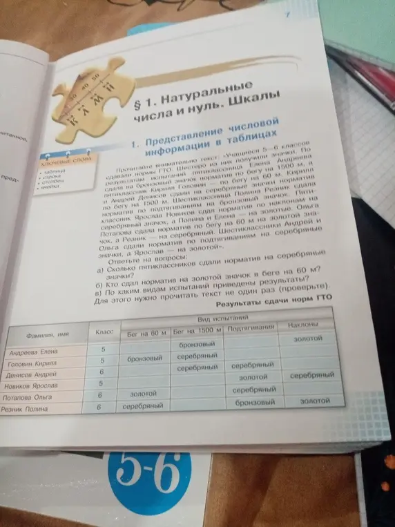 Ответь на вопросы: сколько пятиклассников сдали норматив на серебряные значки?