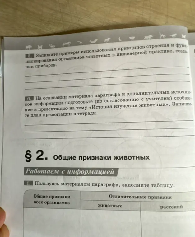Запиши примеры использования принципов строения и функционирования организмов животных в инженерной практике, создании приборов.