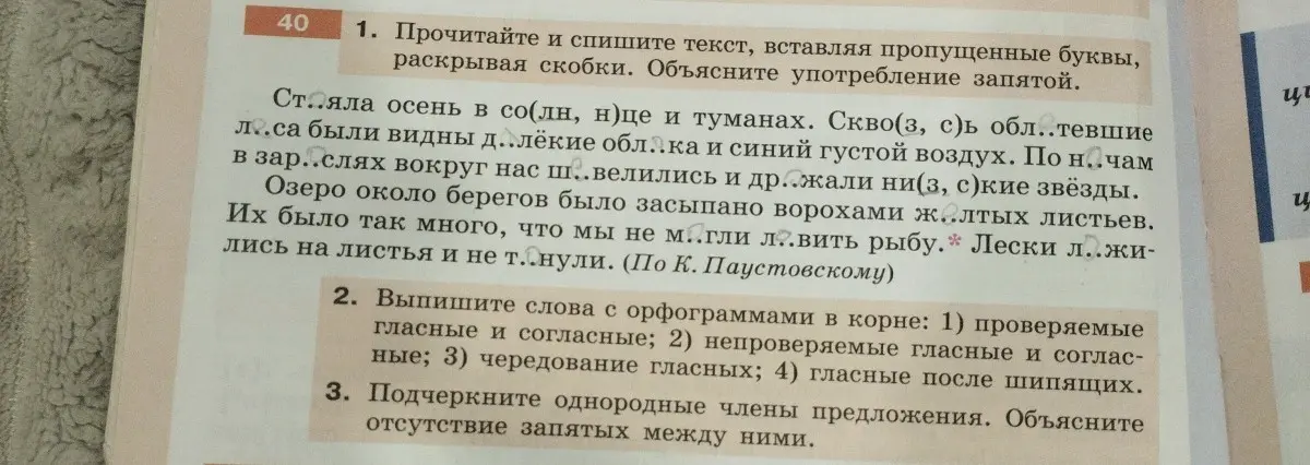 Помоги мне прочитать и списать текст, вставляя пропущенные буквы, раскрывая скобки, и объяснить употребление запятой