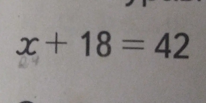 Ты просишь меня решить уравнение x + 18 = 42