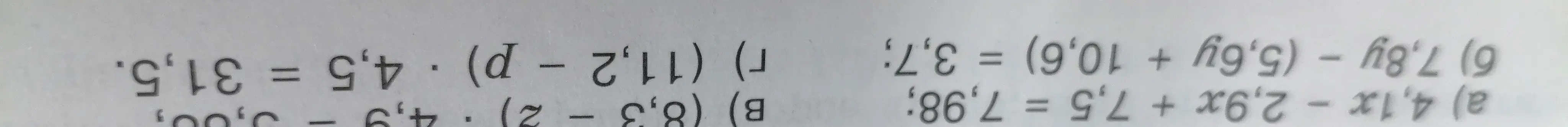 Реши уравнение a) 4,1x - 2,9x + 7,5 = 7,98