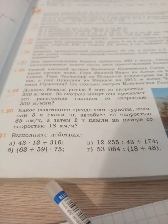 Можешь ли ты выполнить действия: a) 43 * 13 + 316?