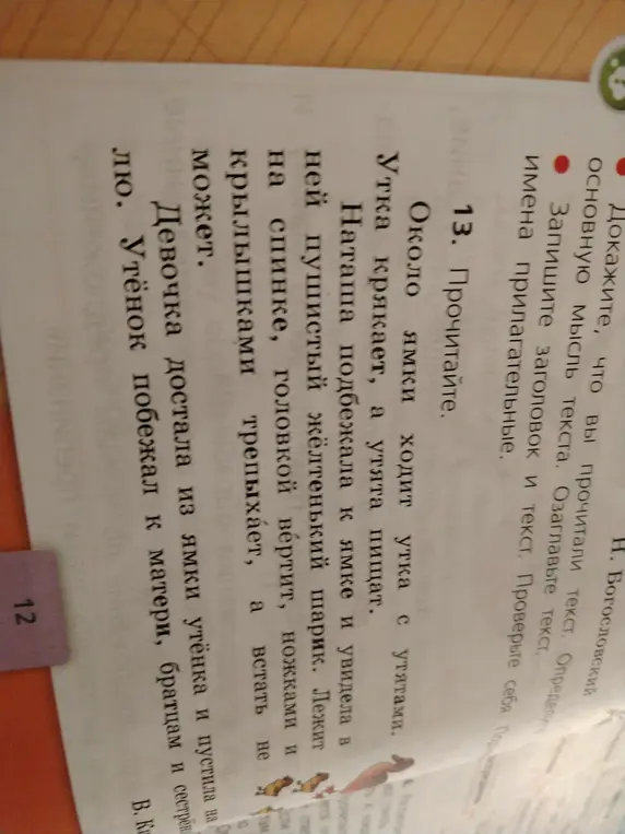Прочитай текст в упражнении 13