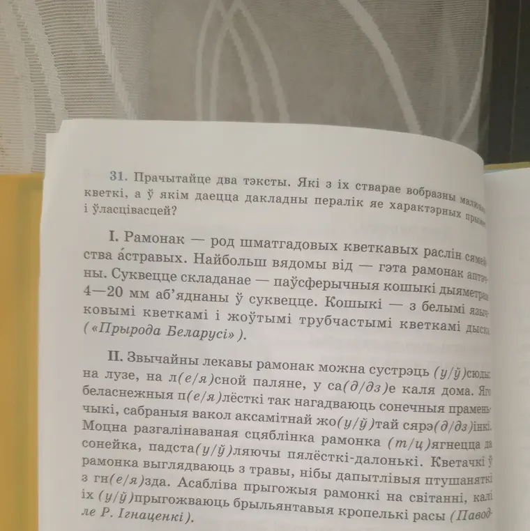 Прочитай два текста и определи, какой из них создает образный рисунок цветка, а какой дает точное описание цветка